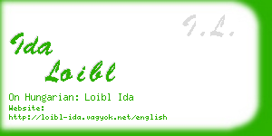 ida loibl business card